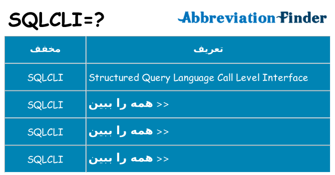 چه sqlcli برای ایستادن؟