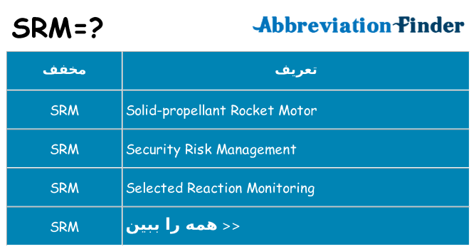 چه srm برای ایستادن؟