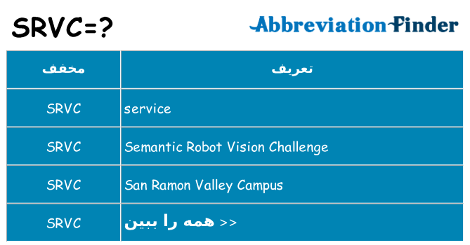 چه srvc برای ایستادن؟