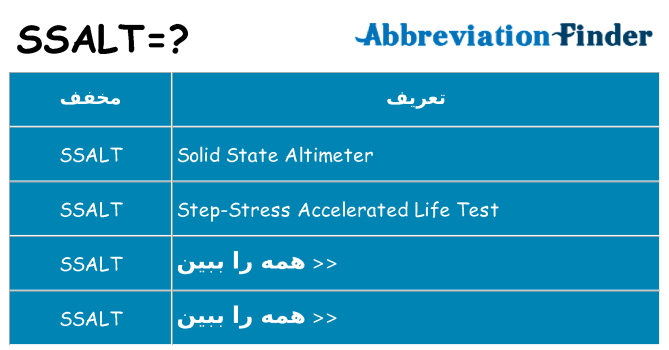 چه ssalt برای ایستادن؟