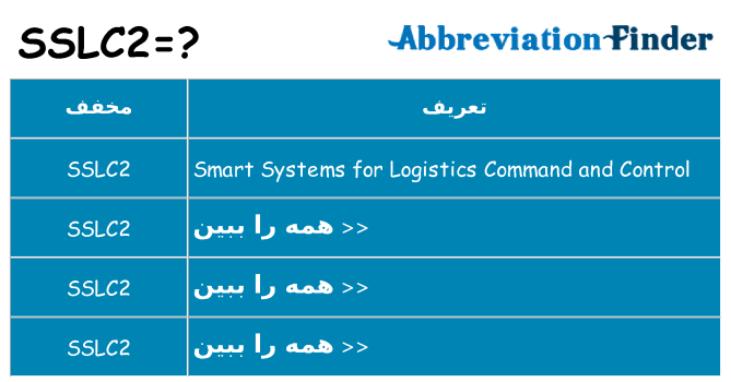 چه sslc2 برای ایستادن؟