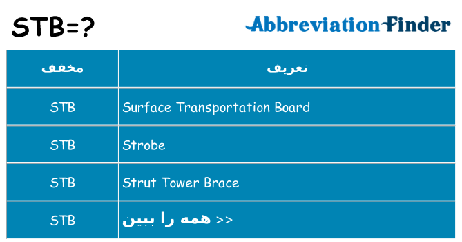 چه stb برای ایستادن؟