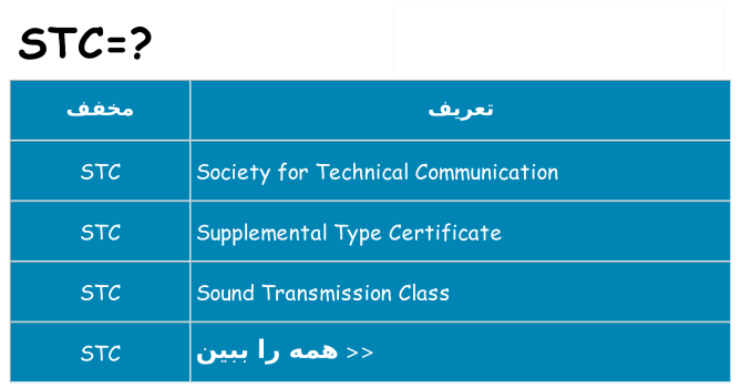 چه stc برای ایستادن؟