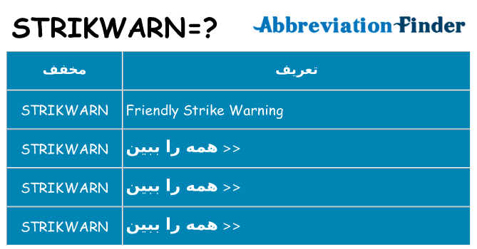چه strikwarn برای ایستادن؟