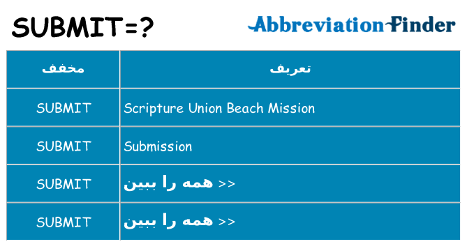چه submit برای ایستادن؟