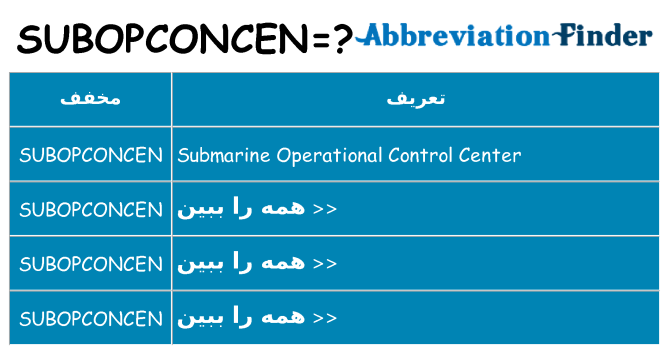 چه subopconcen برای ایستادن؟