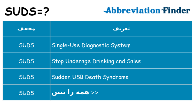 چه suds برای ایستادن؟