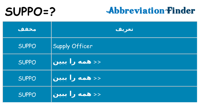 چه suppo برای ایستادن؟
