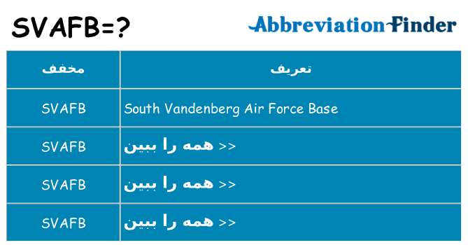 چه svafb برای ایستادن؟
