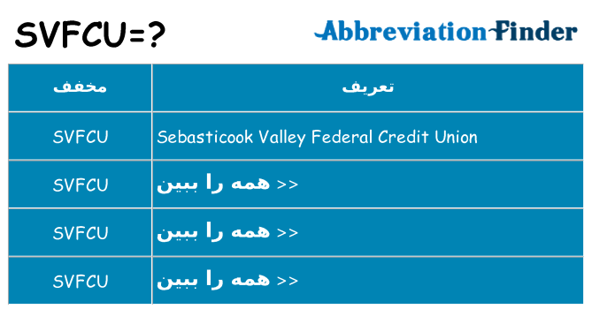 چه svfcu برای ایستادن؟