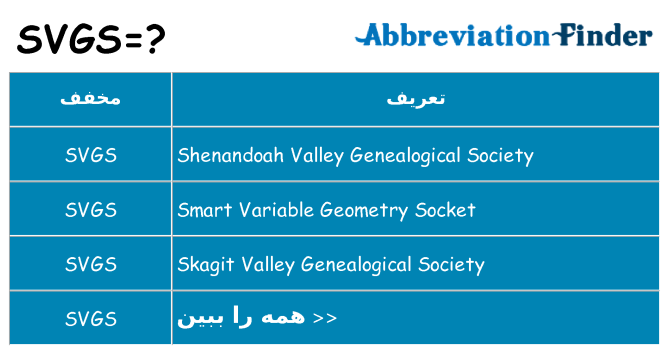 چه svgs برای ایستادن؟