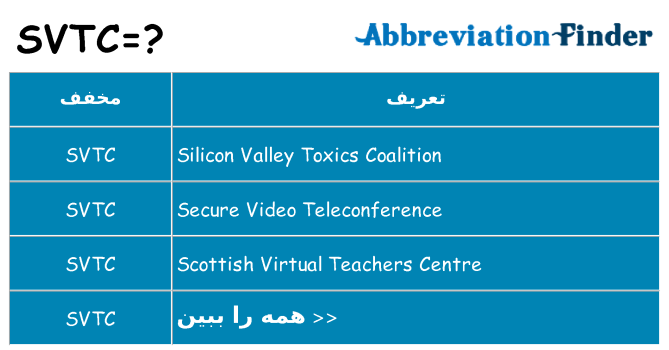 چه svtc برای ایستادن؟