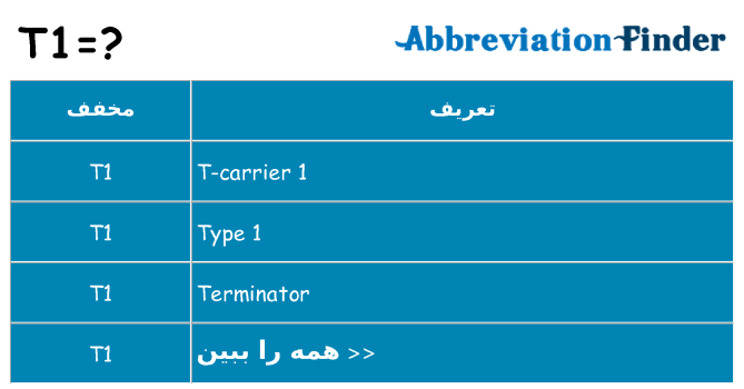 چه t1 برای ایستادن؟