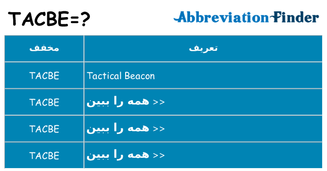 چه tacbe برای ایستادن؟