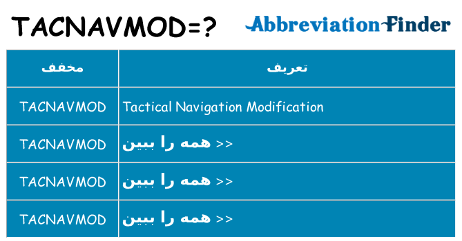 چه tacnavmod برای ایستادن؟