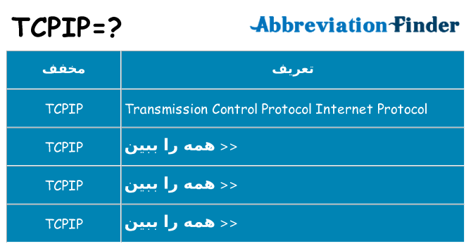 چه tcpip برای ایستادن؟