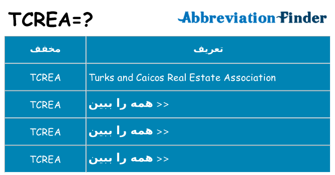 چه tcrea برای ایستادن؟