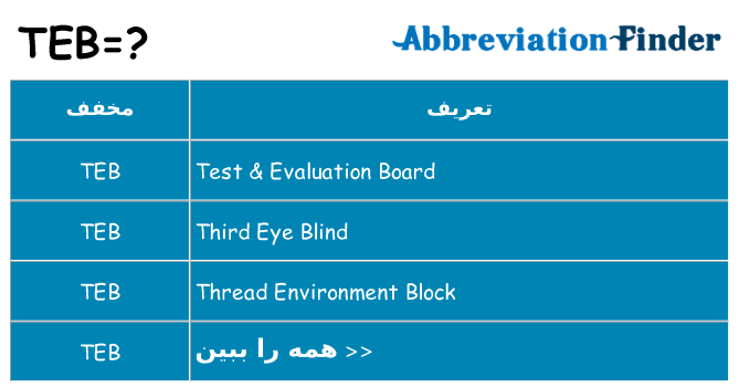 چه teb برای ایستادن؟