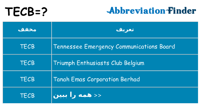چه tecb برای ایستادن؟