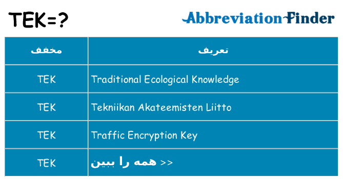 چه tek برای ایستادن؟