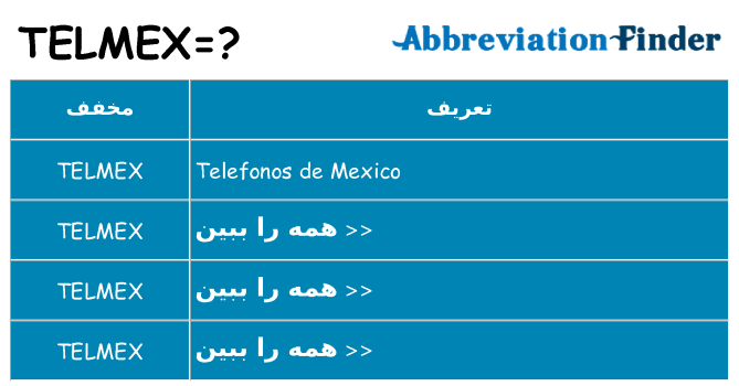 چه telmex برای ایستادن؟