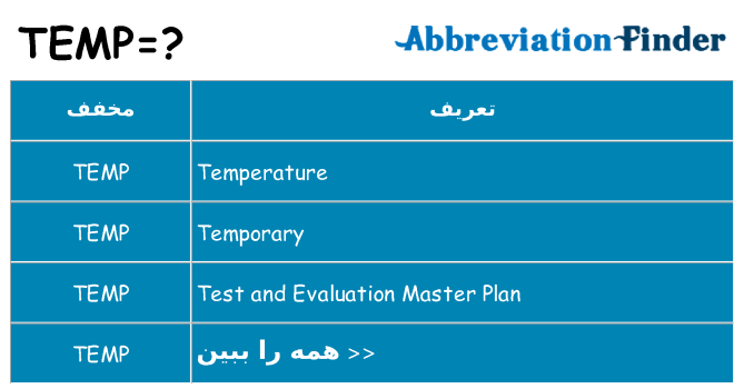چه temp برای ایستادن؟
