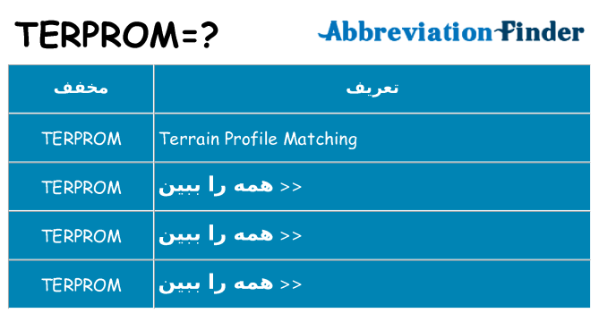 چه terprom برای ایستادن؟