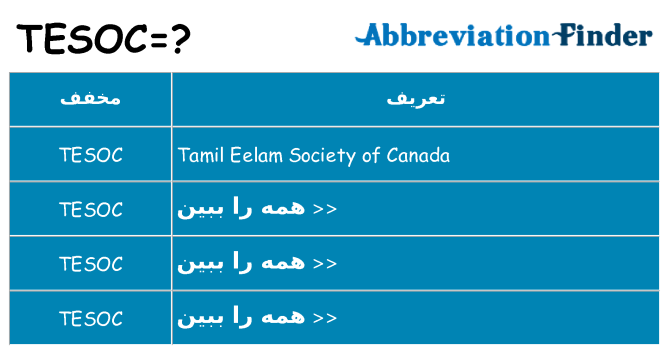 چه tesoc برای ایستادن؟