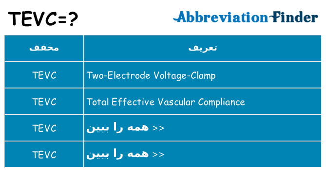 چه tevc برای ایستادن؟