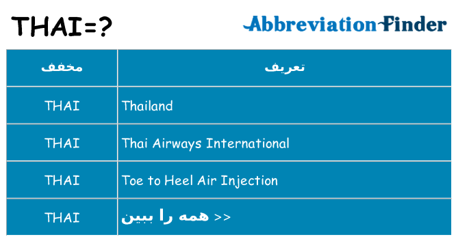 چه thai برای ایستادن؟