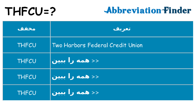 چه thfcu برای ایستادن؟