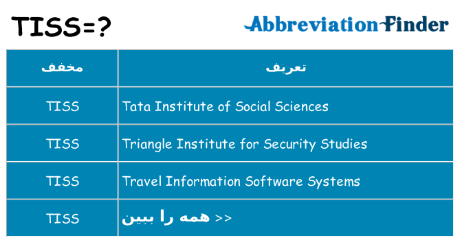 چه tiss برای ایستادن؟