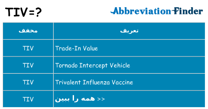 چه tiv برای ایستادن؟