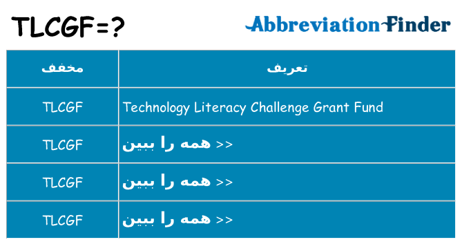 چه tlcgf برای ایستادن؟