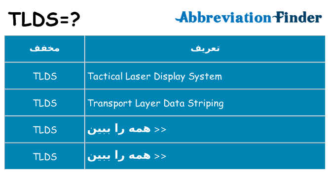 چه tlds برای ایستادن؟