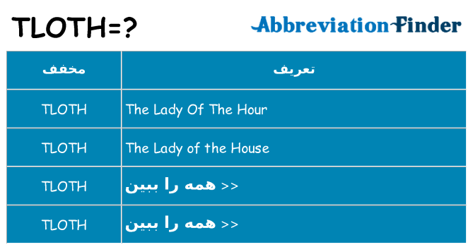 چه tloth برای ایستادن؟