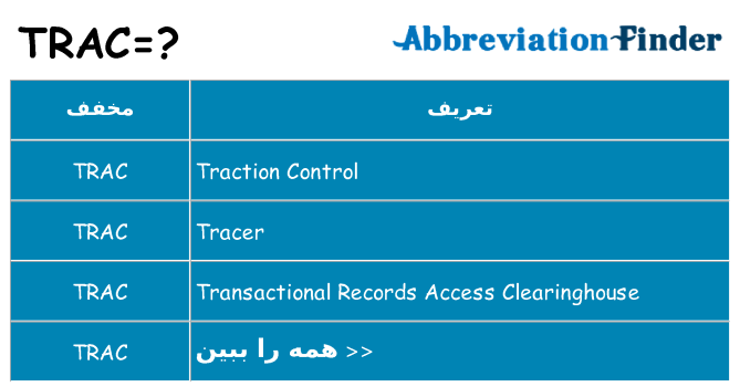 چه trac برای ایستادن؟