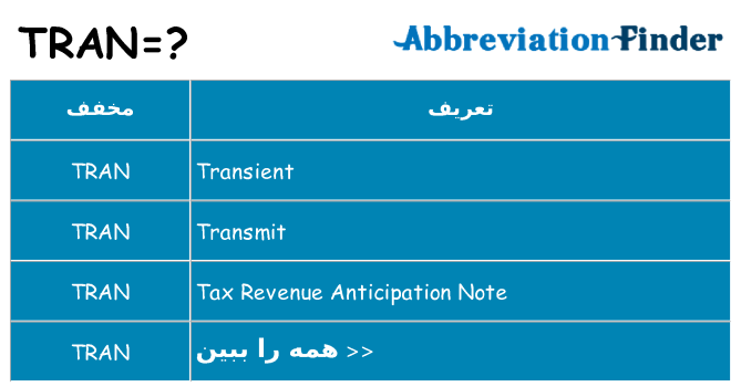چه tran برای ایستادن؟