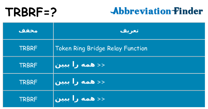 چه trbrf برای ایستادن؟