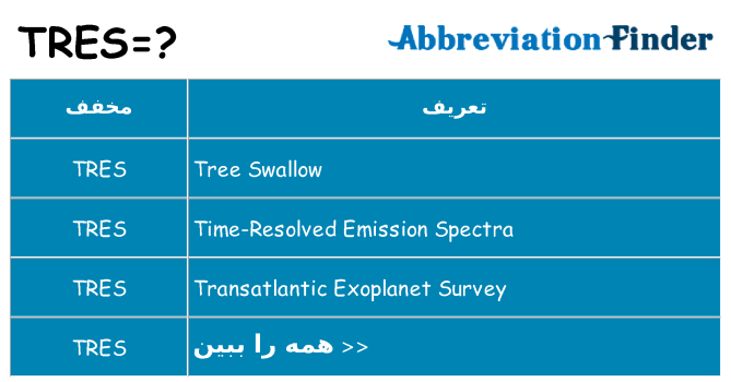 چه tres برای ایستادن؟