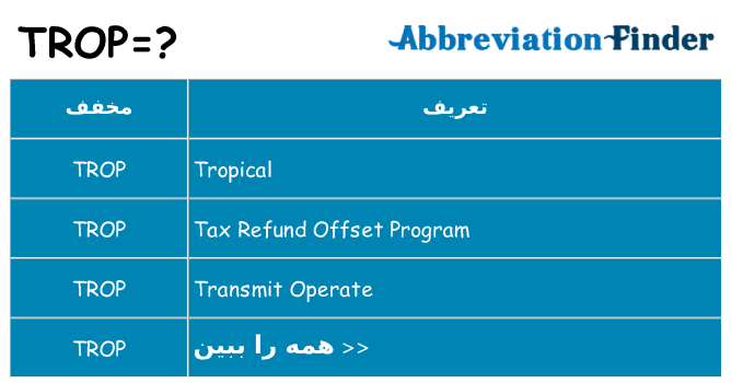 چه trop برای ایستادن؟