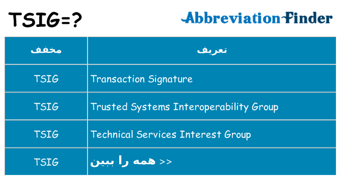 چه tsig برای ایستادن؟