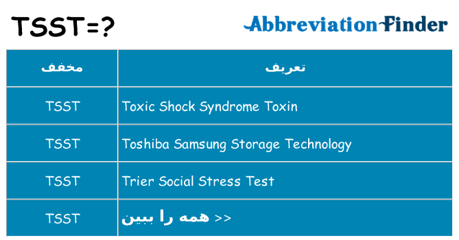 چه tsst برای ایستادن؟