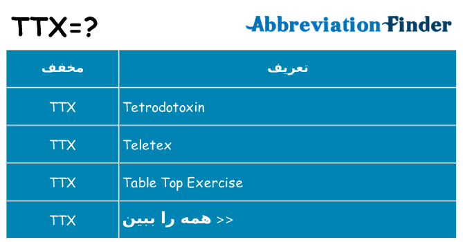 چه ttx برای ایستادن؟