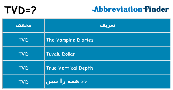 چه tvd برای ایستادن؟