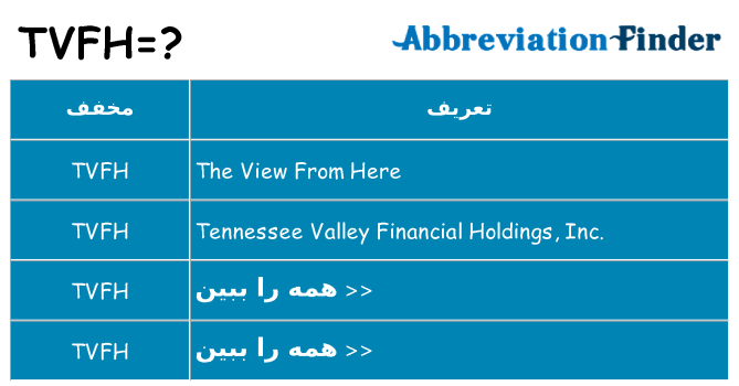 چه tvfh برای ایستادن؟