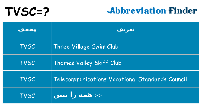 چه tvsc برای ایستادن؟