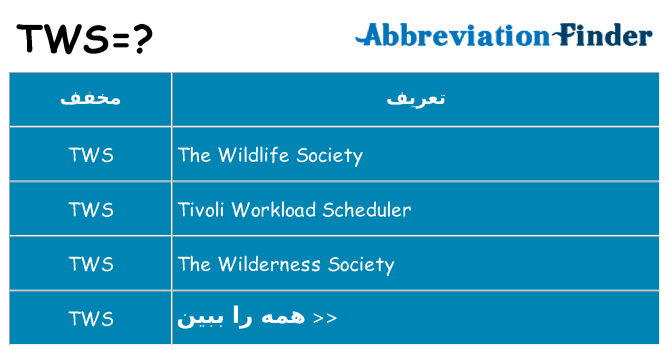 چه tws برای ایستادن؟