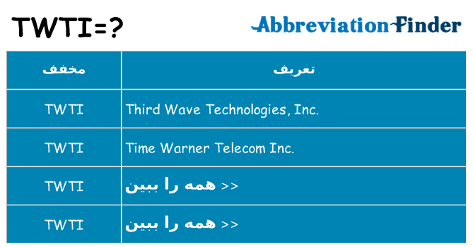 چه twti برای ایستادن؟
