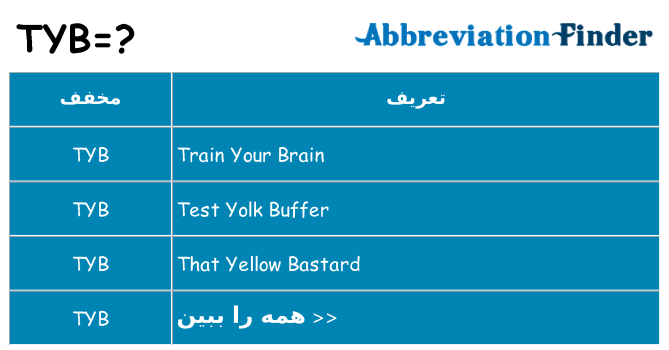 چه tyb برای ایستادن؟